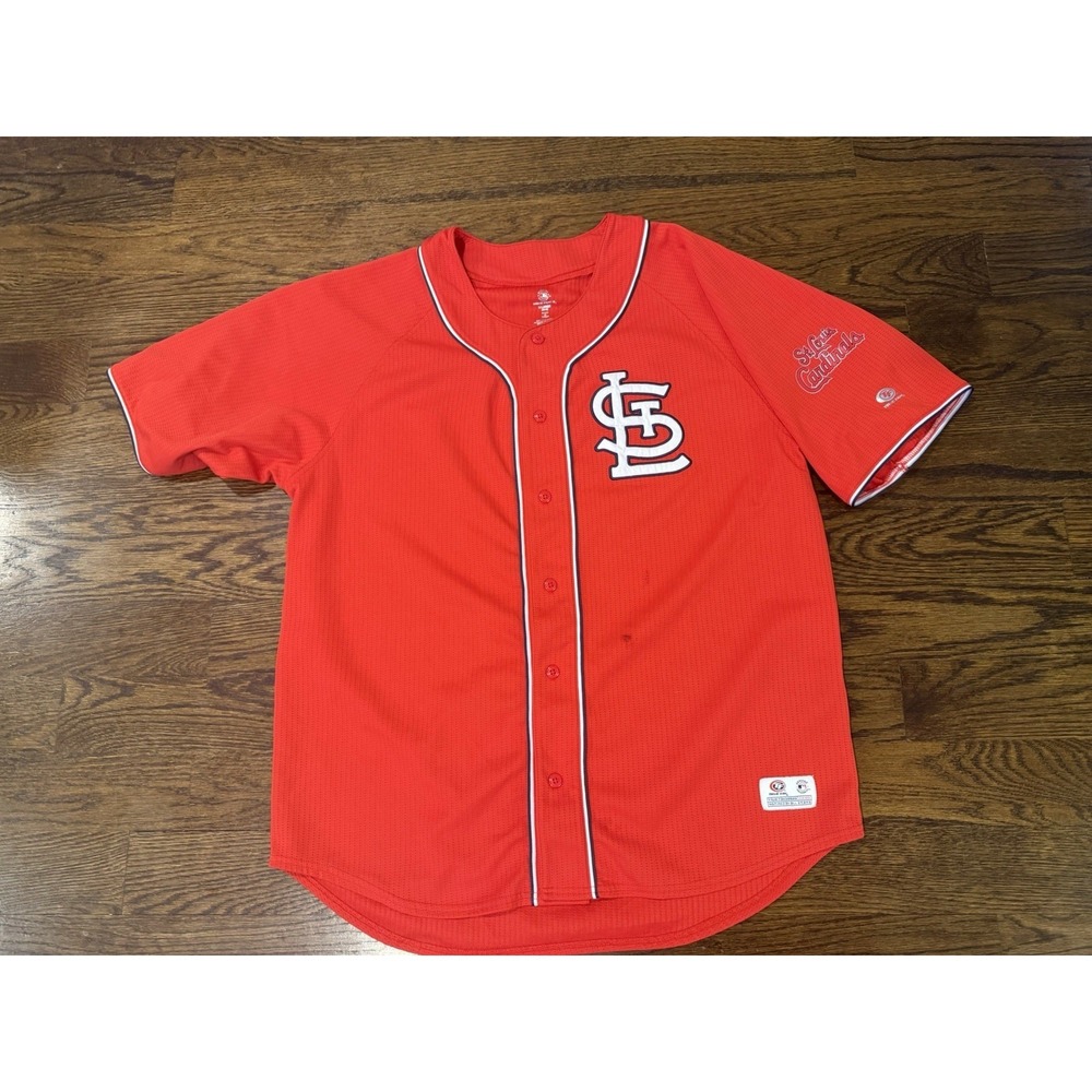 True Fan St. Louis Cardinals Red MLB Blank Baseball Jersey‎ XL